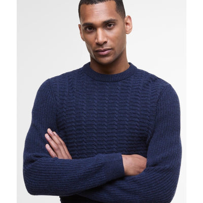 Barbour Cleveland Crew Neck Sweater Navy