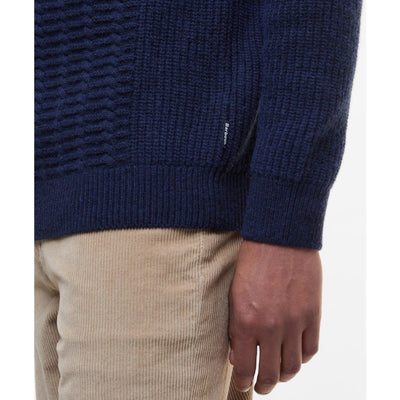 Barbour Cleveland Crew Neck Sweater Navy