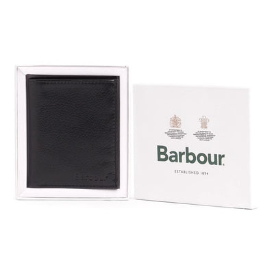 Barbour Colwell Billfold Small Leather Wallet Black Or Brown