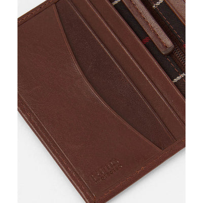Barbour Colwell Billfold Small Leather Wallet Brown
