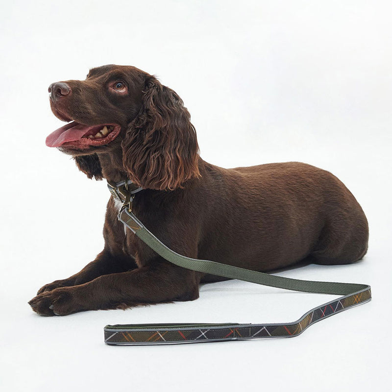 Barbour Reflective Tartan Comfort Dog Lead Classic