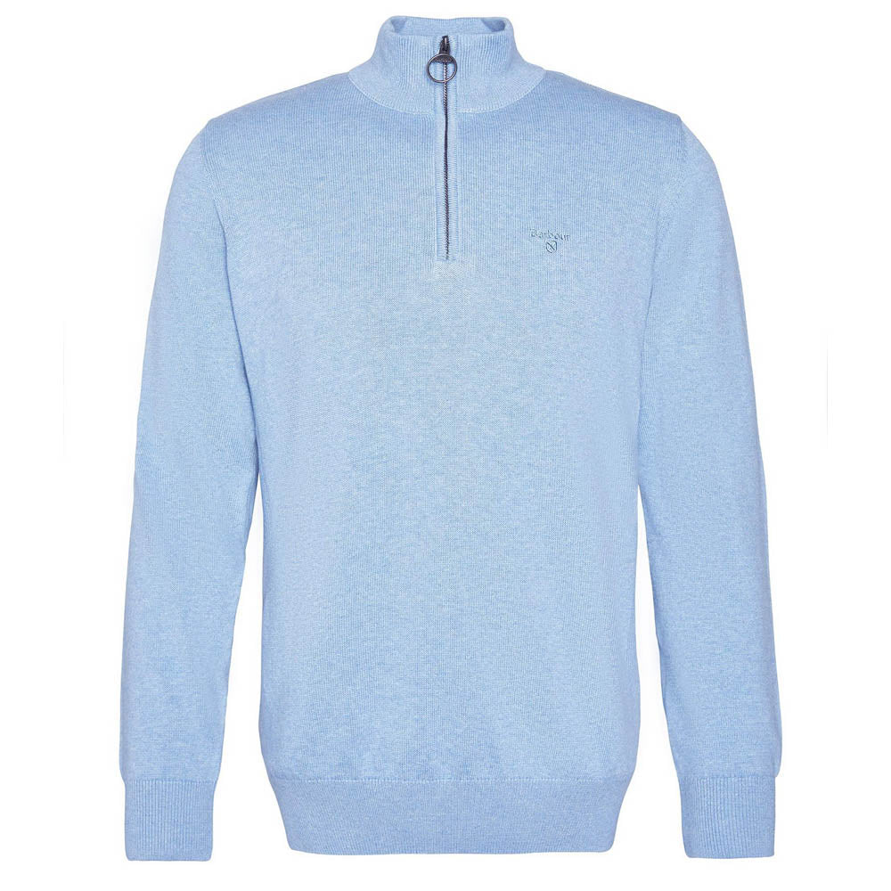 Barbour Cotton Half Zip Jumper Dark Chambray