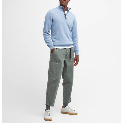 Barbour Cotton Half Zip Jumper Dark Chambray