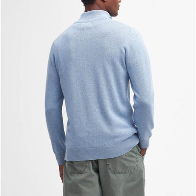 Barbour Cotton Half Zip Jumper Dark Chambray
