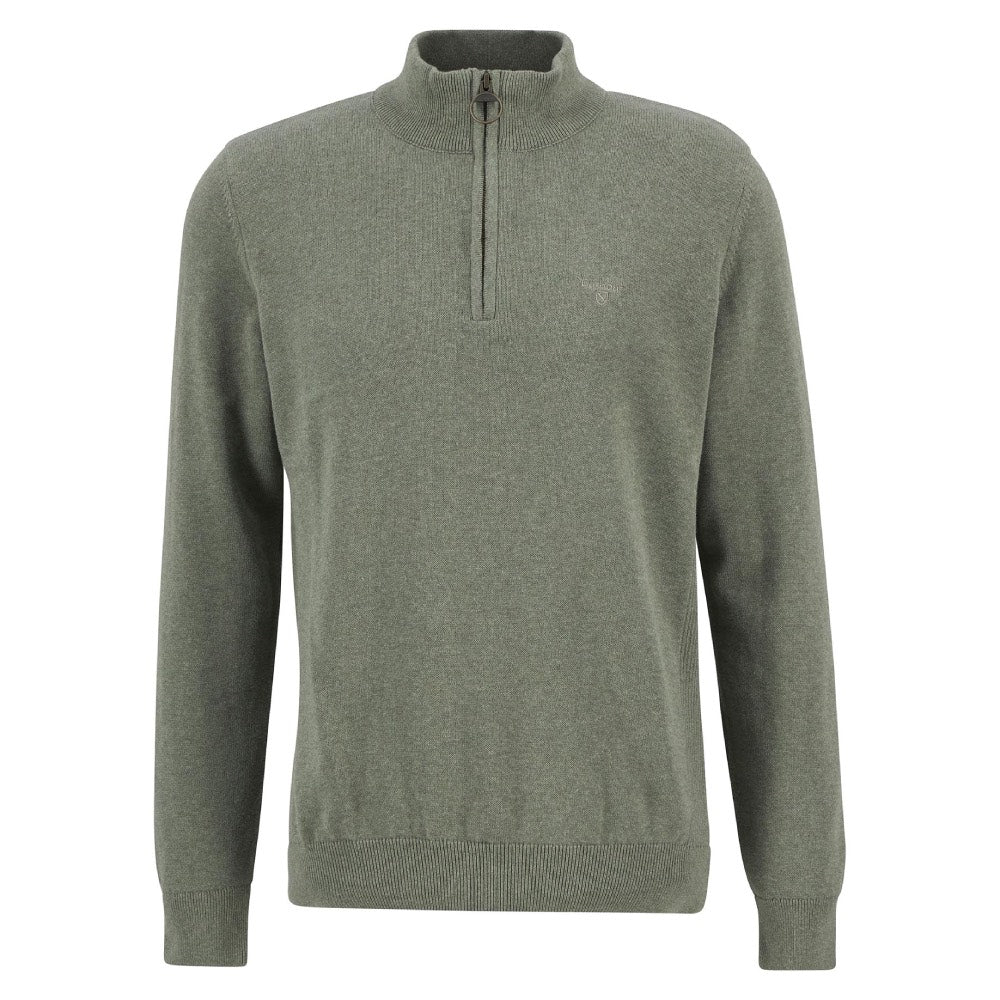 Barbour Cotton Half Zip Jumper Thyme