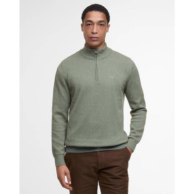 Barbour Cotton Half Zip Jumper Thyme