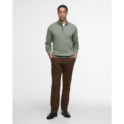 Barbour Cotton Half Zip Jumper Thyme