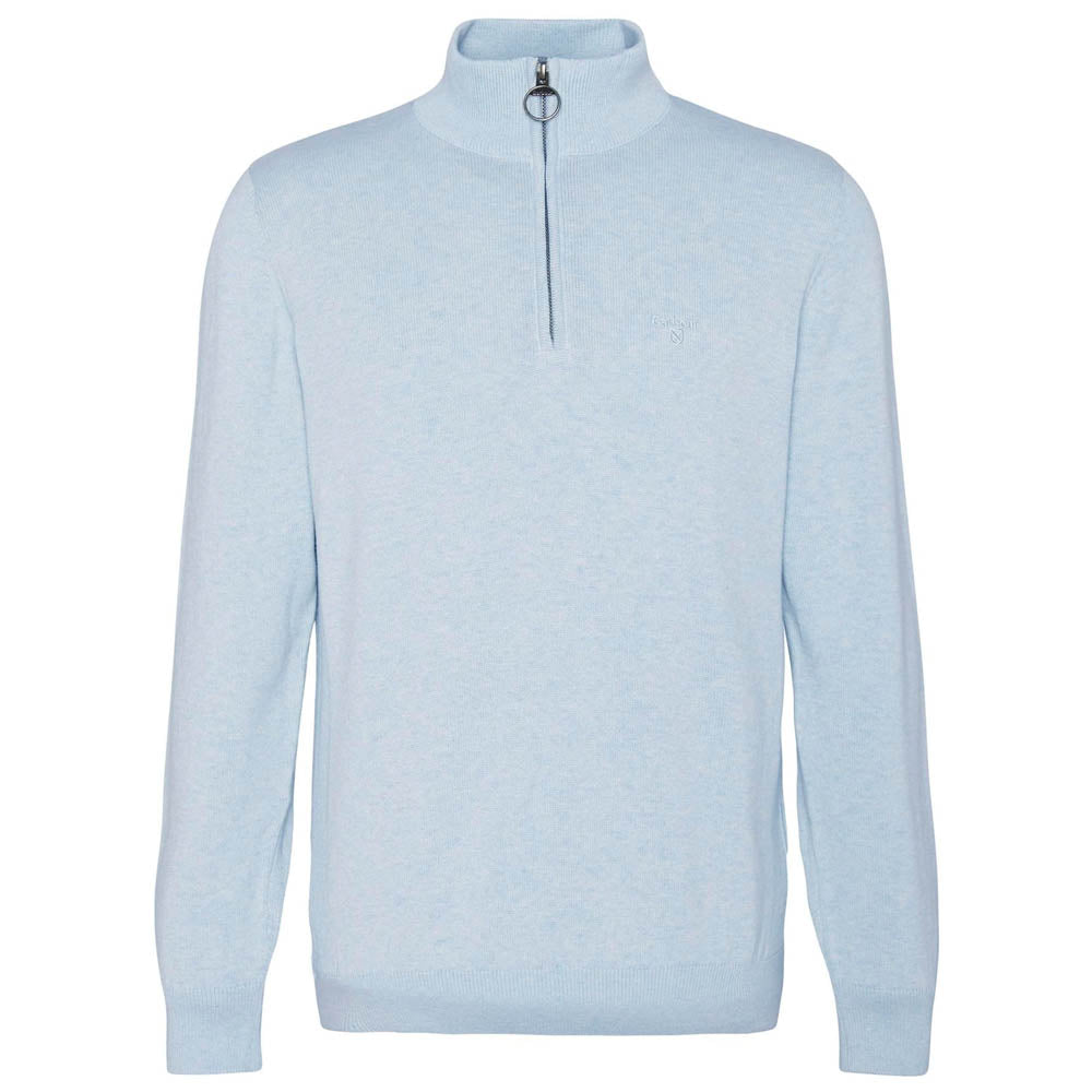 Barbour Cotton Half Zip Jumper Ocean Sky