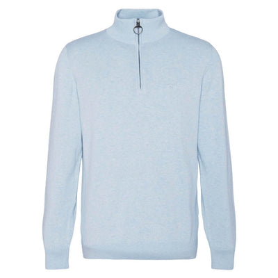 Barbour Cotton Half Zip Jumper Ocean Sky