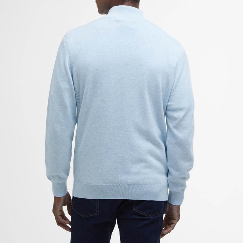 Barbour Cotton Half Zip Jumper Ocean Sky