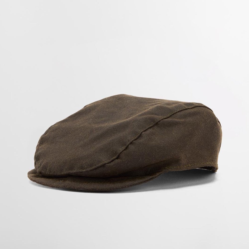 Barbour Dog Wax Flat Cap Olive