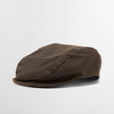 Barbour Dog Wax Flat Cap Olive