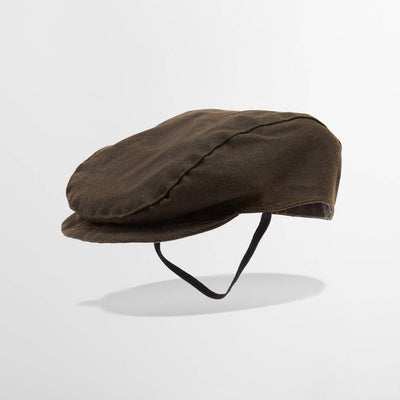 Barbour Dog Wax Flat Cap Olive