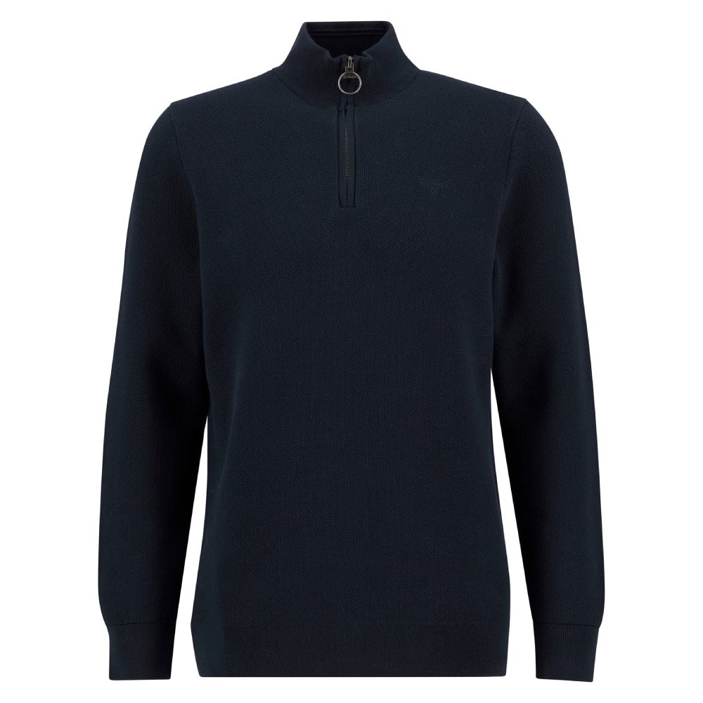 Barbour Essential Honeycomb Quarter-Zip Jumper Navy