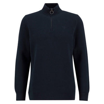 Barbour Essential Honeycomb Quarter-Zip Jumper Navy
