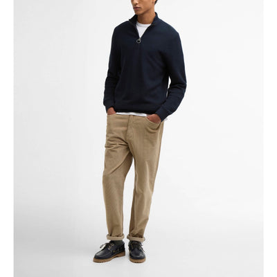 Barbour Essential Honeycomb Quarter-Zip Jumper Navy