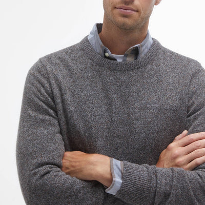 Barbour Tisbury Crew Neck Jumper Fog