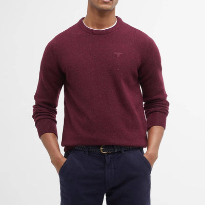 Barbour Tisbury Crew Neck Jumper Ruby