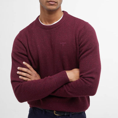 Barbour Tisbury Crew Neck Jumper Ruby