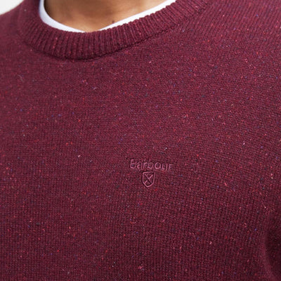 Barbour Tisbury Crew Neck Jumper Ruby