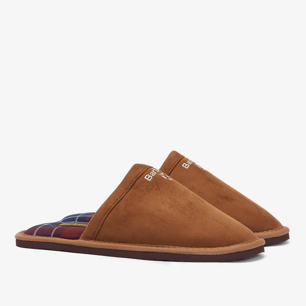 Barbour Mens Everitt Mule Slippers Camel Smart Ass Menswear