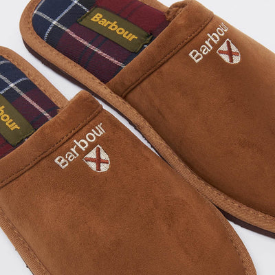 Barbour Mens Everitt Mule Slippers Camel