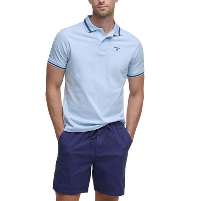 Barbour Ferrybridge Lightweight Polo Shirt Ocean Sky