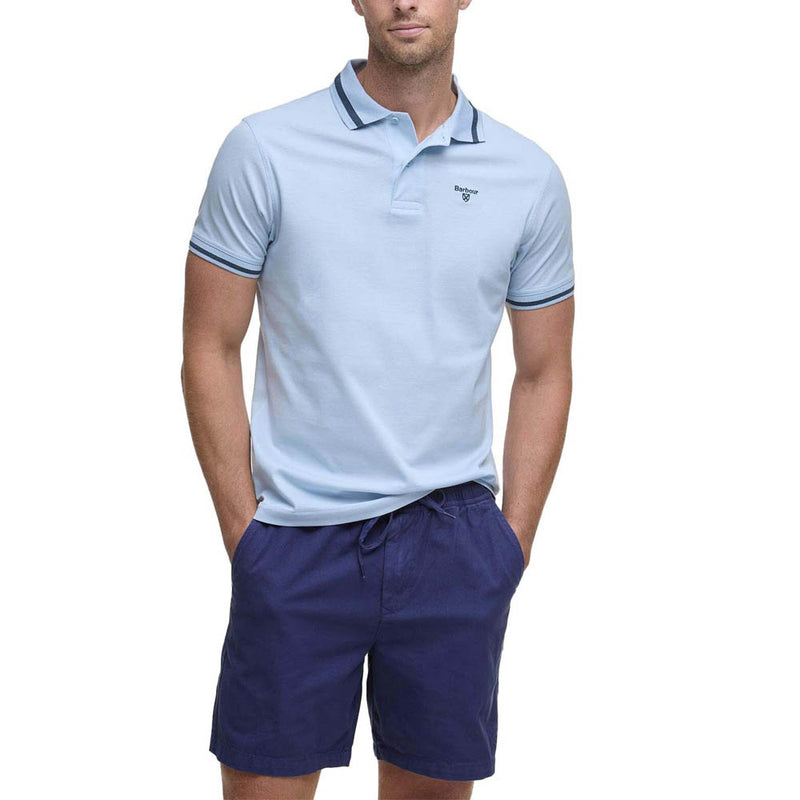 Barbour Ferrybridge Lightweight Polo Shirt Ocean Sky