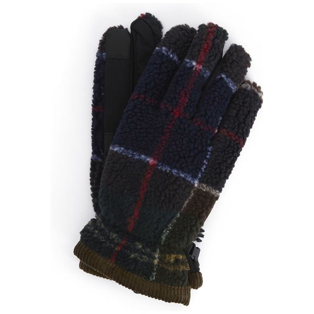 Barbour Field Tartan Fleece Waterproof Gloves Classic Tartan