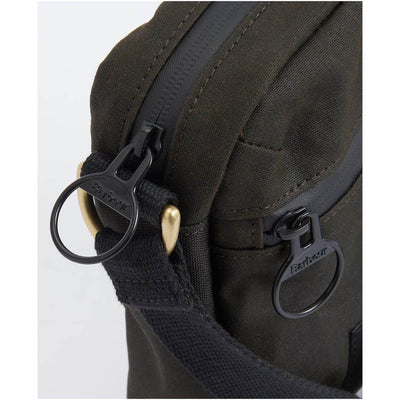 Barbour Field Wax Crossbody Bag Olive / Black