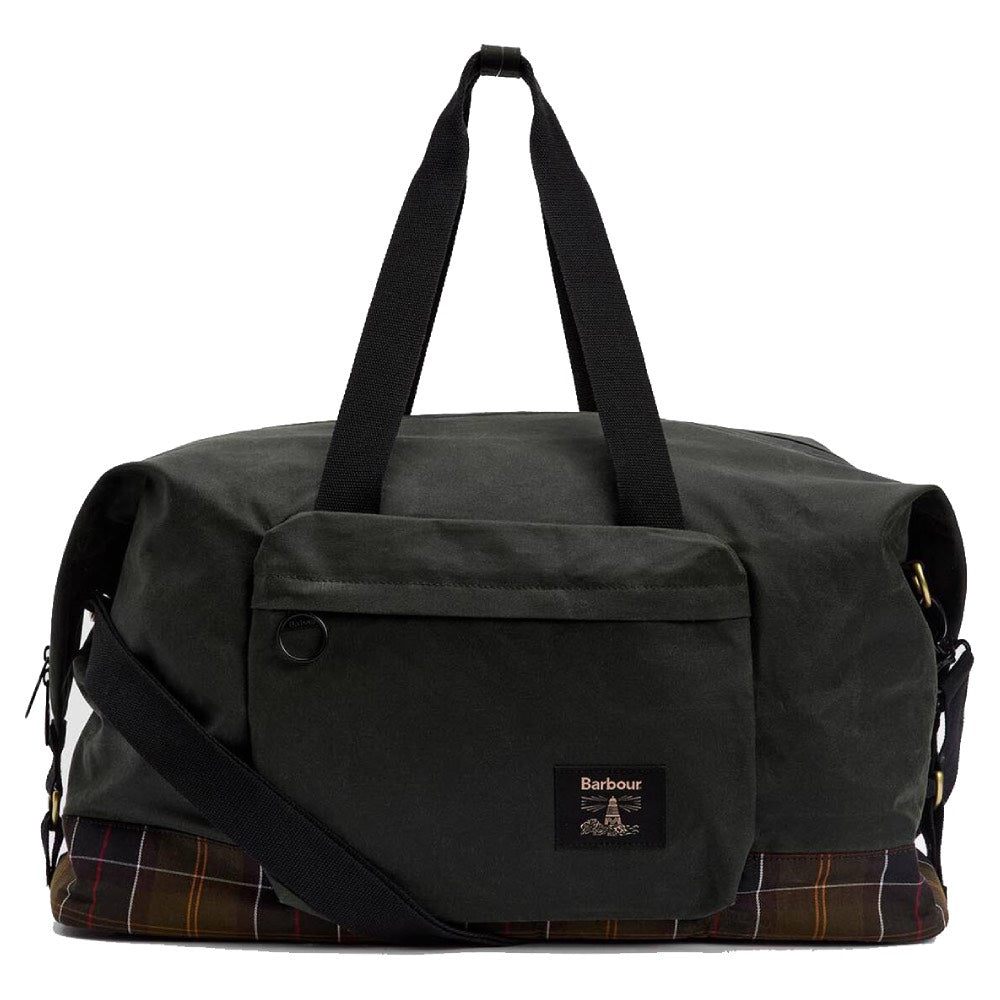 Barbour Field Wax Holdall Sage / Classic Tartan