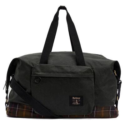 Barbour Field Wax Holdall Sage / Classic Tartan