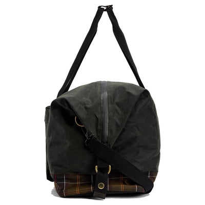 Barbour Field Wax Holdall Sage / Classic Tartan
