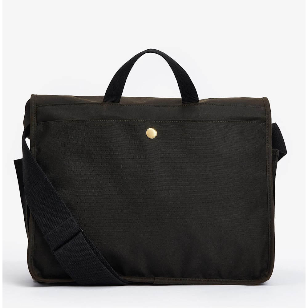 Barbour Field Wax Messenger Bag Olive Smart Ass Menswear