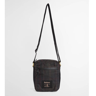 Barbour Field Tartan Wax Crossbody Bag Dark Classic Tartan