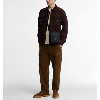 Barbour Field Tartan Wax Crossbody Bag Dark Classic Tartan