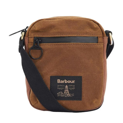 Barbour Field Wax Crossbody Bag Tan / Black