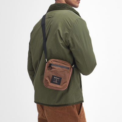 Barbour Field Wax Crossbody Bag Tan / Black