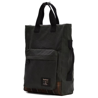 Barbour Field Wax Backpack Sage / Classic Tartan