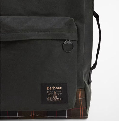Barbour Field Wax Backpack Sage / Classic Tartan