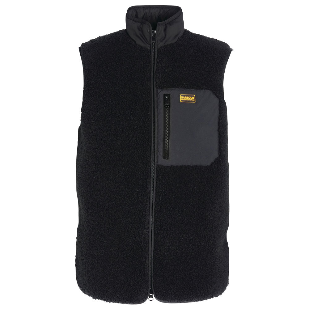 Barbour International Mens Eastfield Fleece Gilet Black