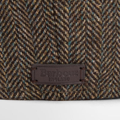 Barbour Fyne Tweed Baker Boy Cap Brown