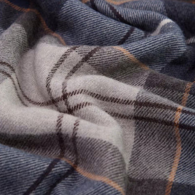 Barbour Galingale Tartan Scarf Grey Midnight Tartan
