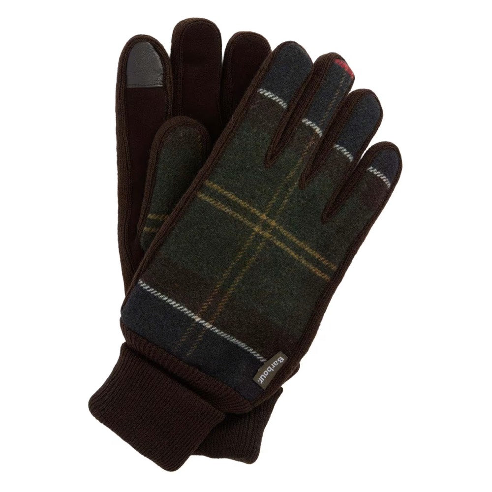 Barbour Hackney Mens Tartan Gloves Classic Tartan