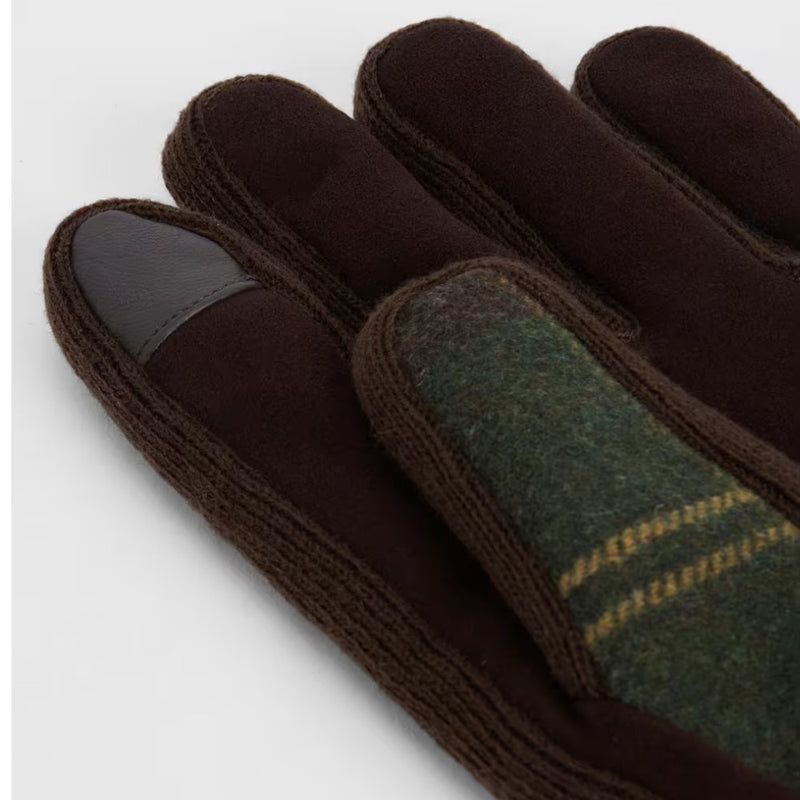 Barbour Hackney Mens Tartan Gloves Classic Tartan