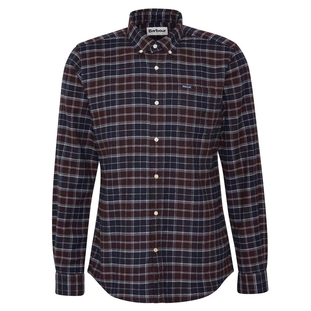 Barbour Haddington Tailored Tartan Shirt Midnight Oak Tartan