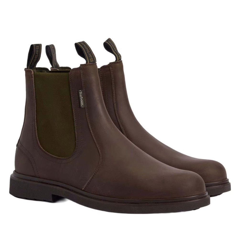 Barbour Hale Chelsea Boots Dark Brown