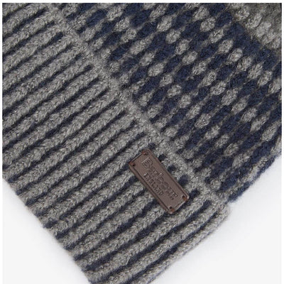 Barbour Harray Beanie Hat Blue Granite