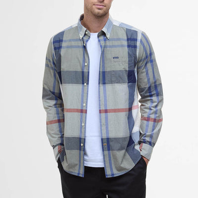 Barbour Harris Tailored Long Sleeve Shirt Bleached Pine Tartan