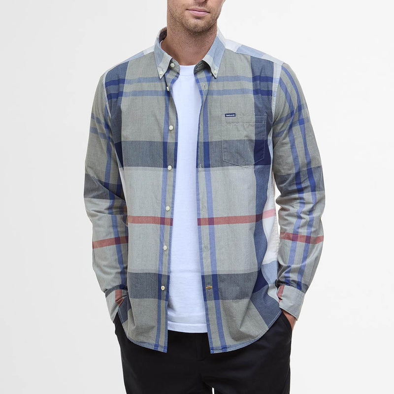 Barbour Harris Tailored Long Sleeve Shirt Bleached Pine Tartan